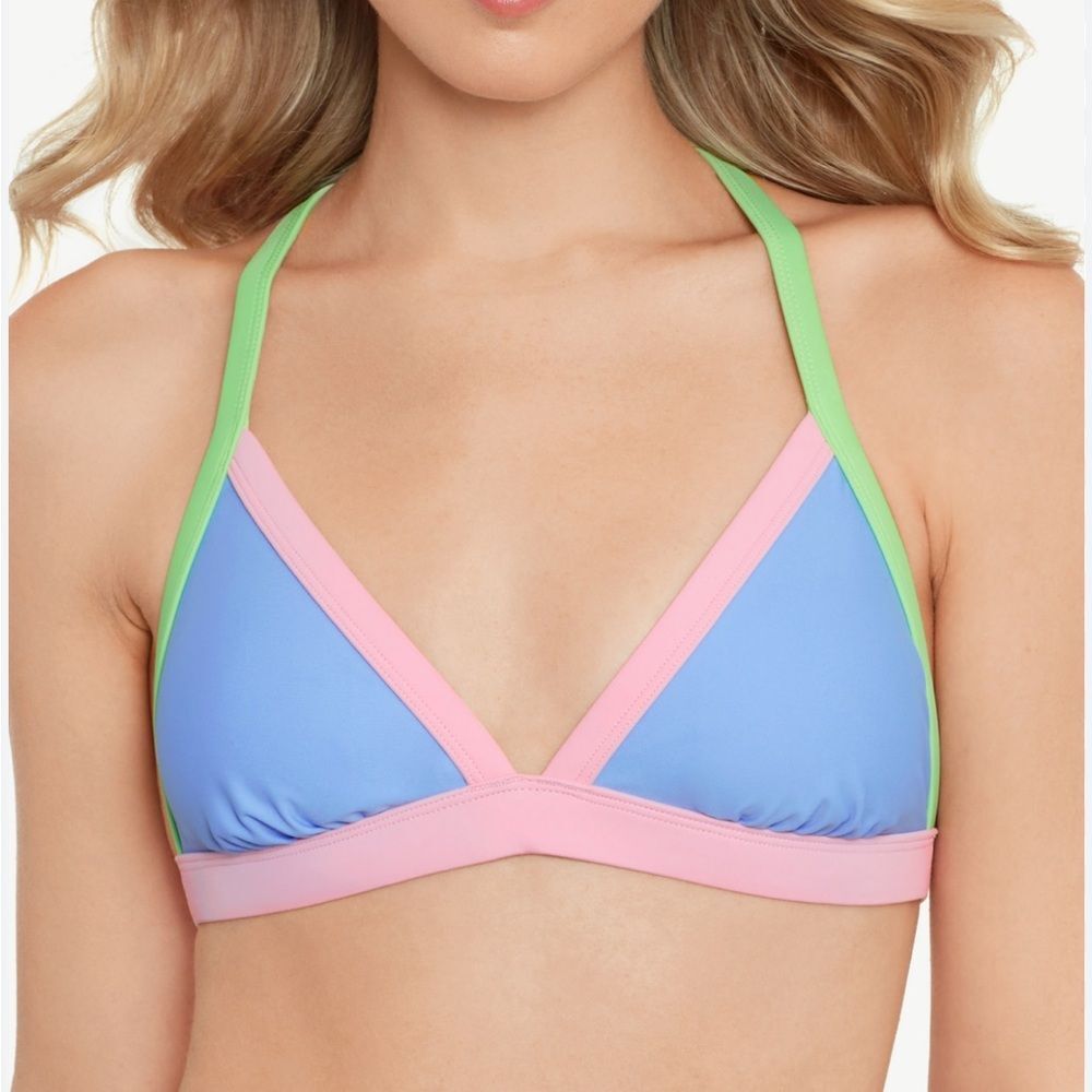 SALT + COVE X-Back Triangle Bikini Top & BINDING HIPSTER BIKINI BOTTOMS - Picture 2 of 16